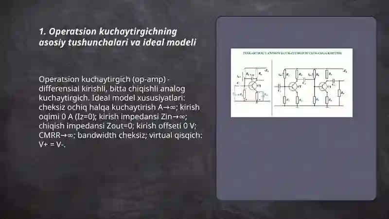 Operatsion kuchaytirgichlarni oʻrganish 3