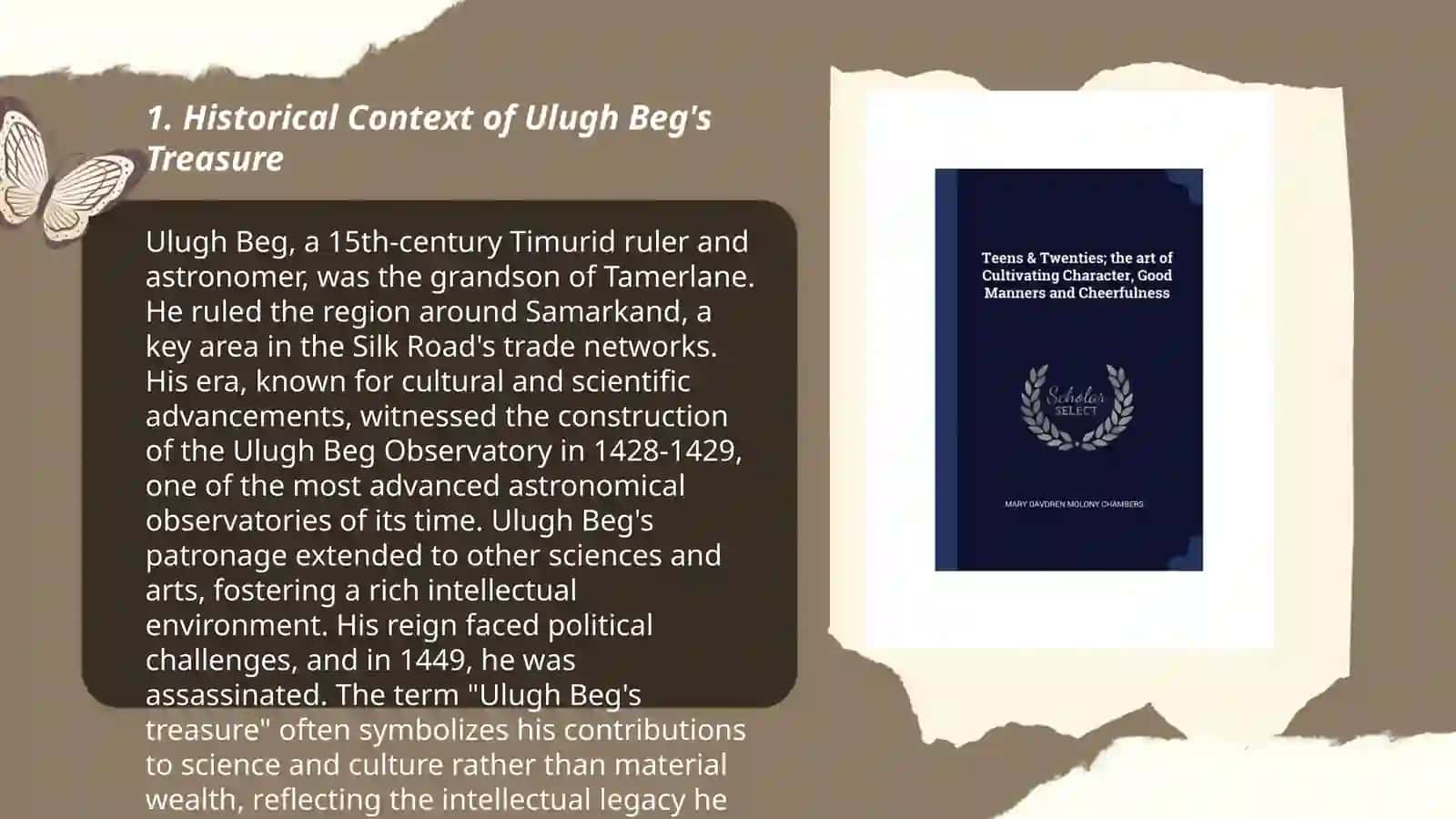 Ulugh Beg's Treasure: Analysis of translation and Types and methods of Translation 3