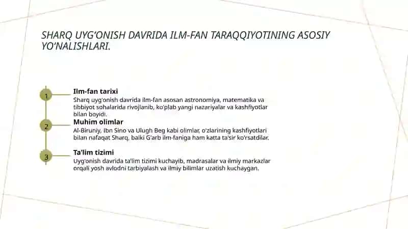 Sharq uygʻonish davrida ilm fan va pedogogik fikrlar 3