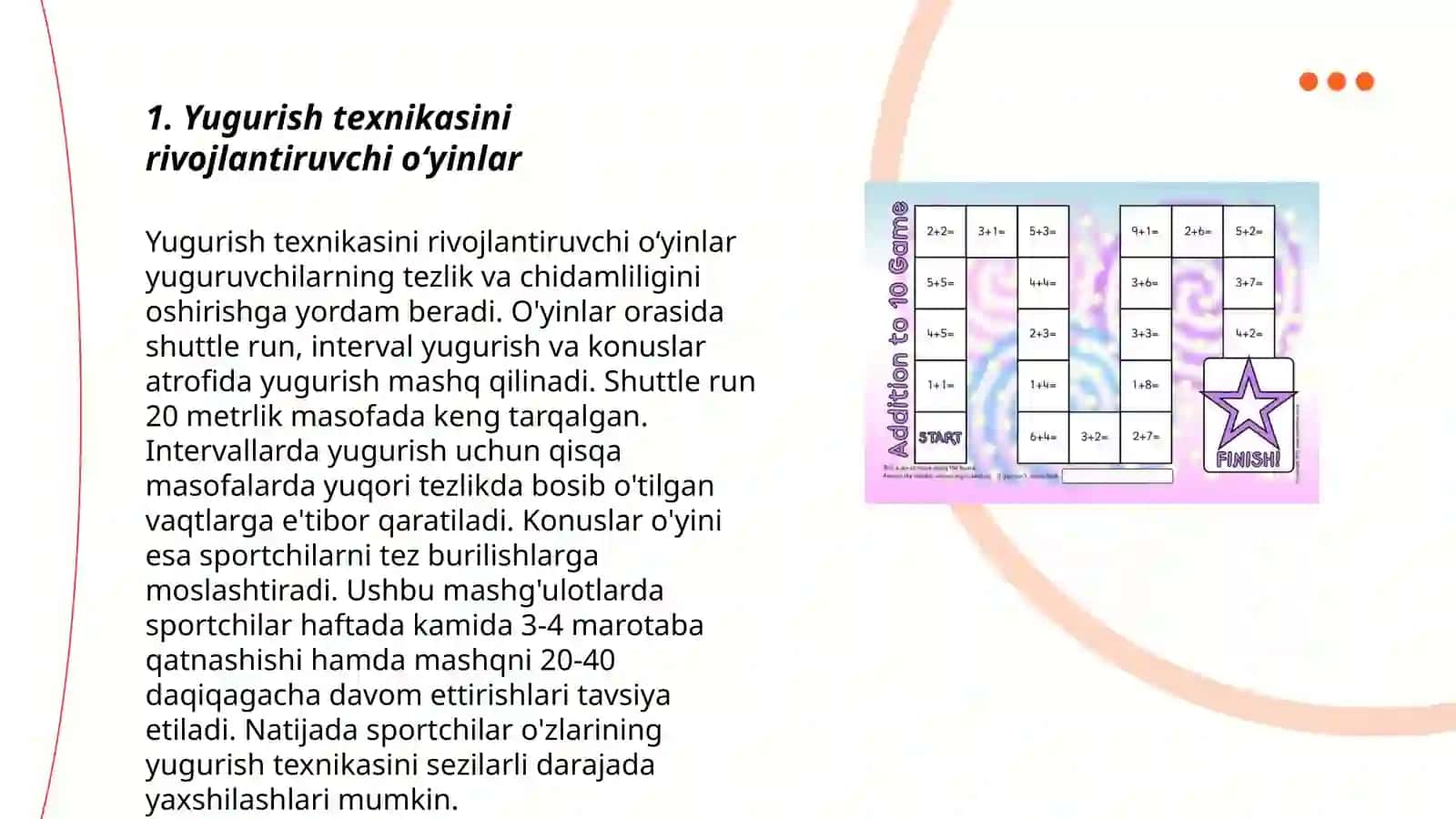 Yengil atletika elementlarini rivojlantiruvchi harakatli o‘yinlar 3