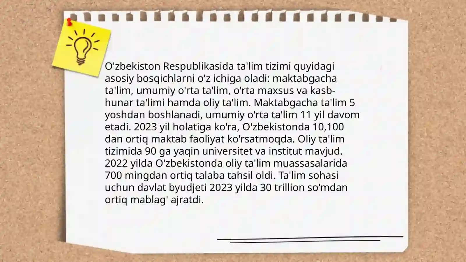 O'zbekiston Respublikasining "Ta'lim toʻğrisida"gi Qonuni 3