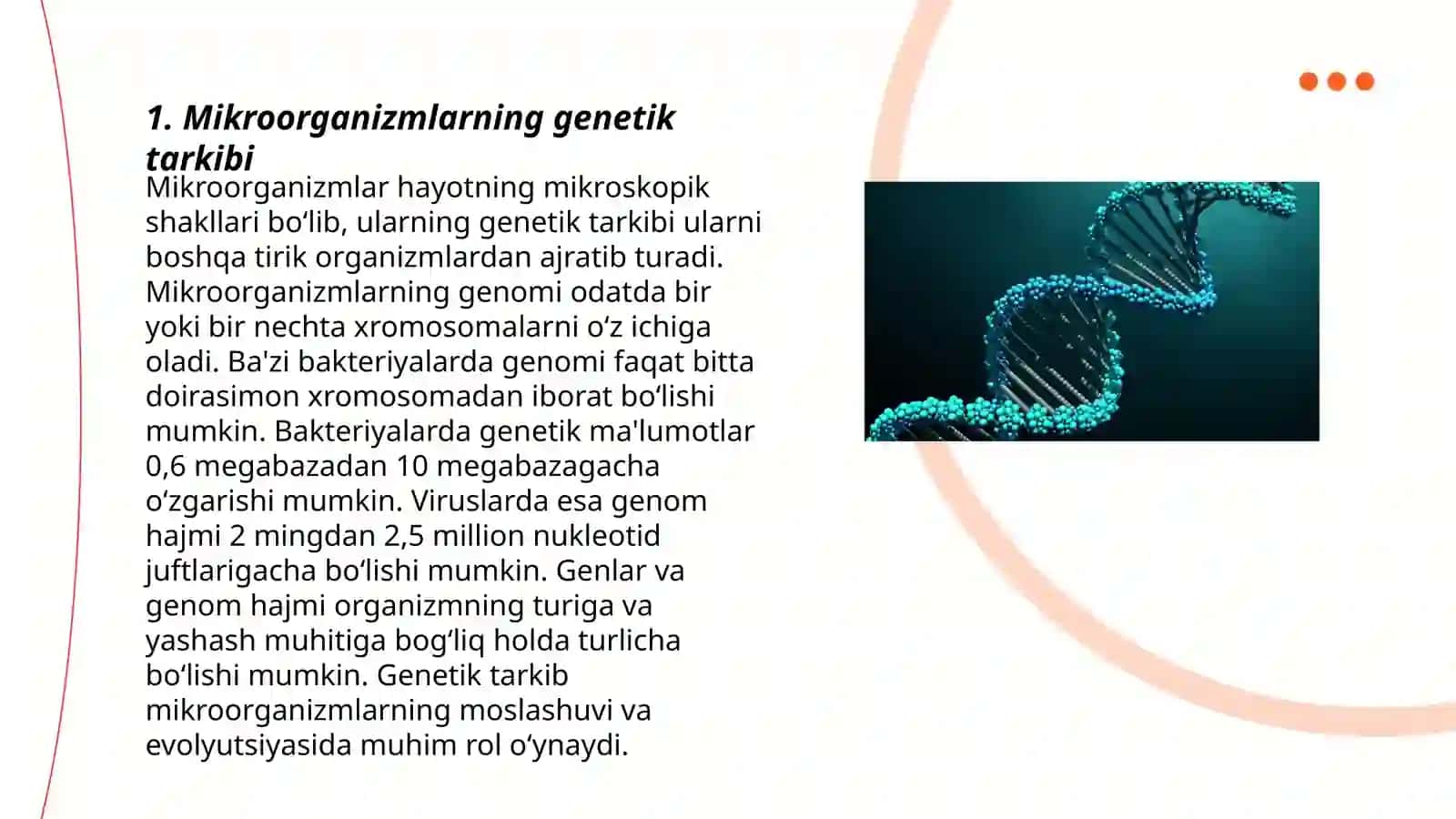 Mikroorganizmlarning irsiyati va oʻzgaruvchanligi 3
