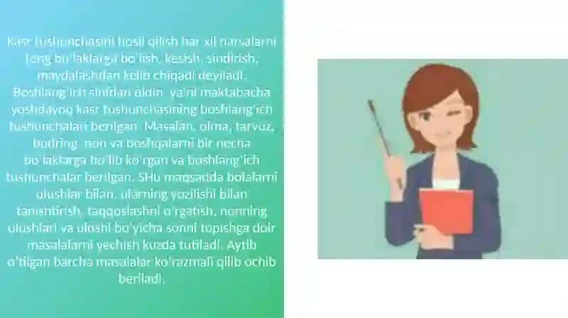 Kasrtushunchasi bilan tanishtirish metodikasi 3
