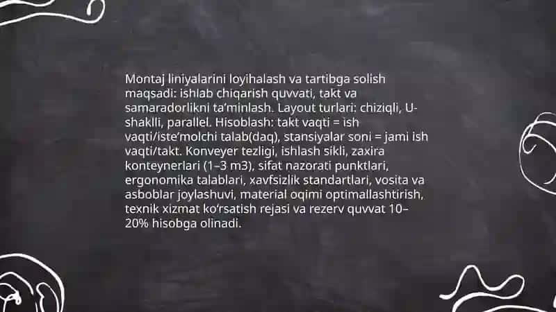 Avtomobillarni yigʻish texnalogiyasini loyhalash 3