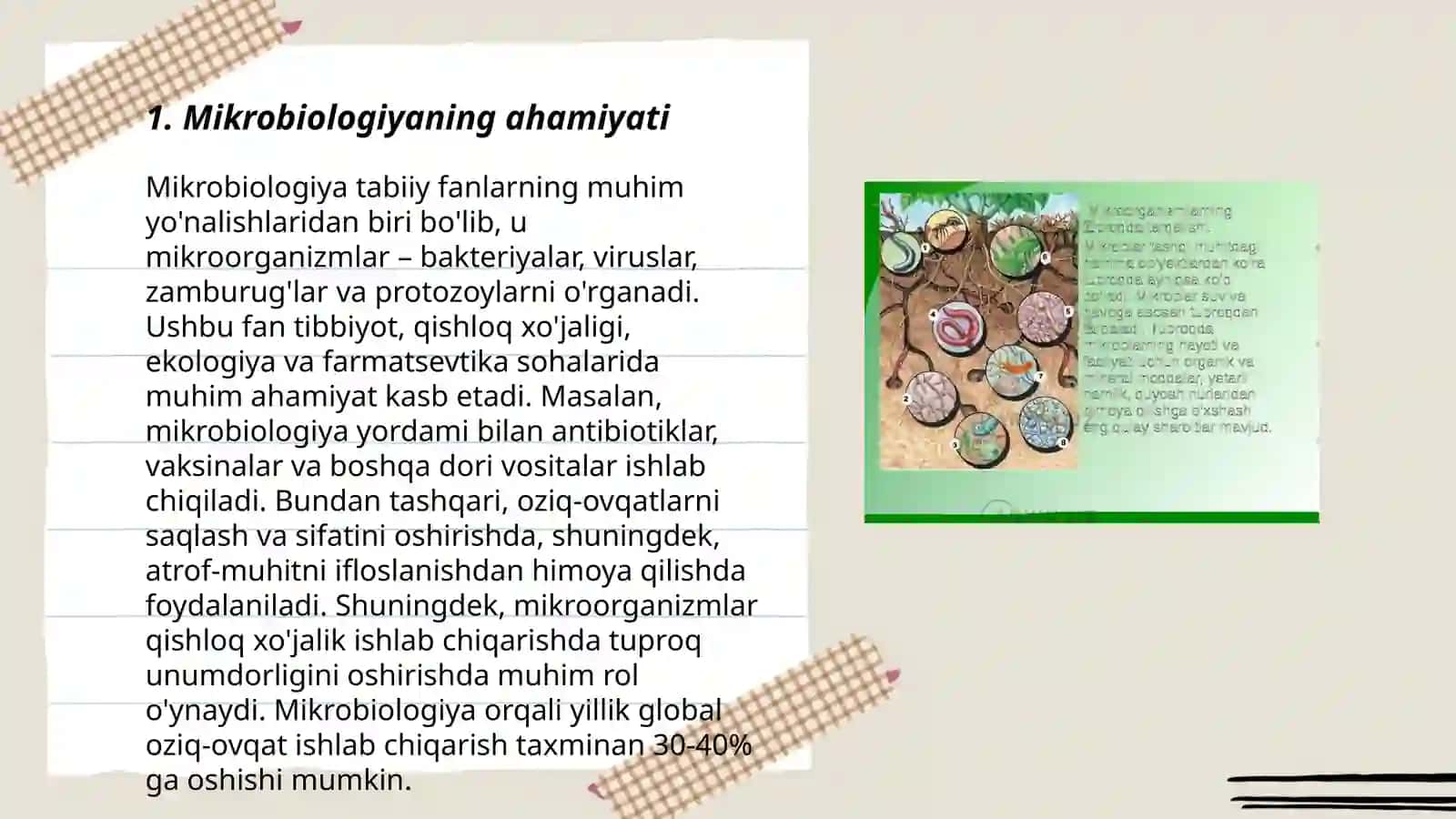 "Mikroorganizmlarning hayvon va oʻsimliklarda tarqalishi" 3