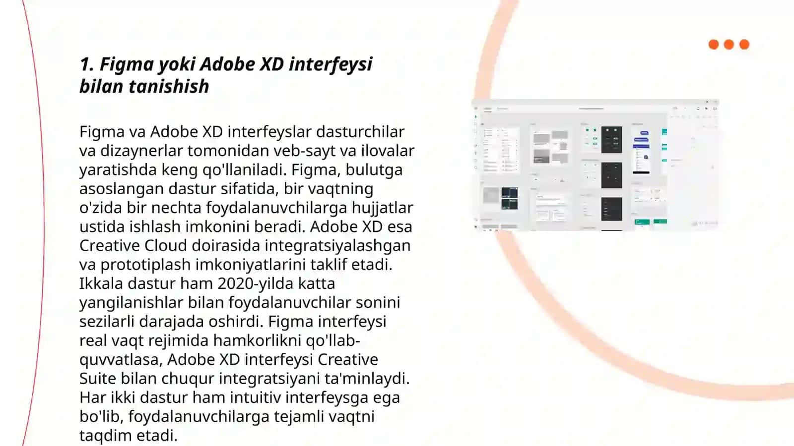 Figma yoki Adobe XD yordamida dizayn yaratish 3