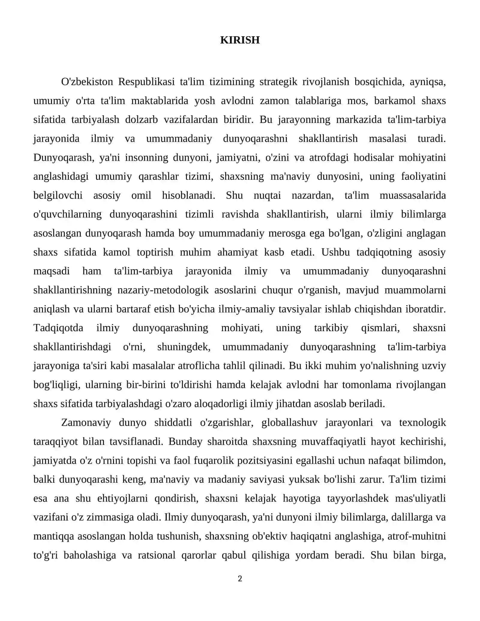 Ta'lim tarbiya jarayonida ilmiy va umummadaniy dunyoqarashni shakllantirish 3