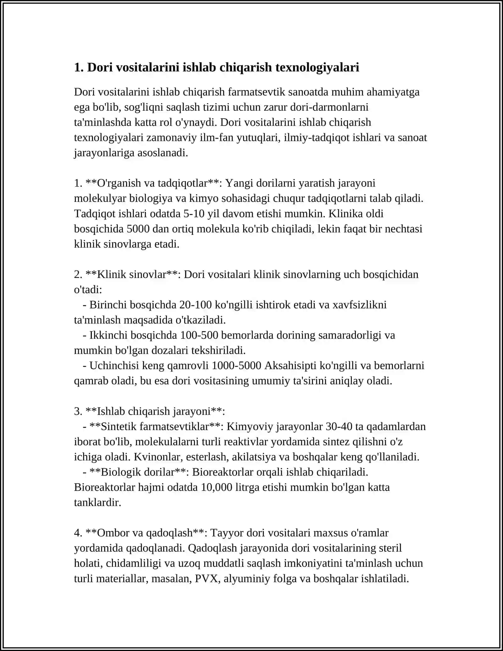 Dori Vositalari Ishlab Chiqarish Texnologiyalari 3