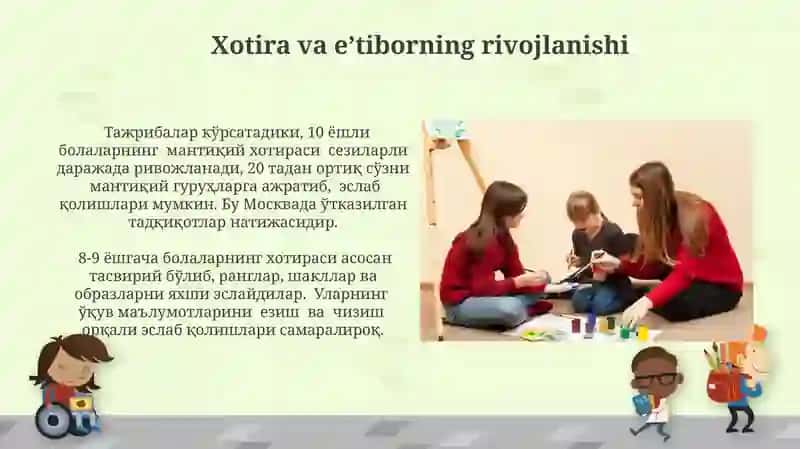 Kichik maktab yoshi davrida psixik rivojlanish xususiyatlari 3
