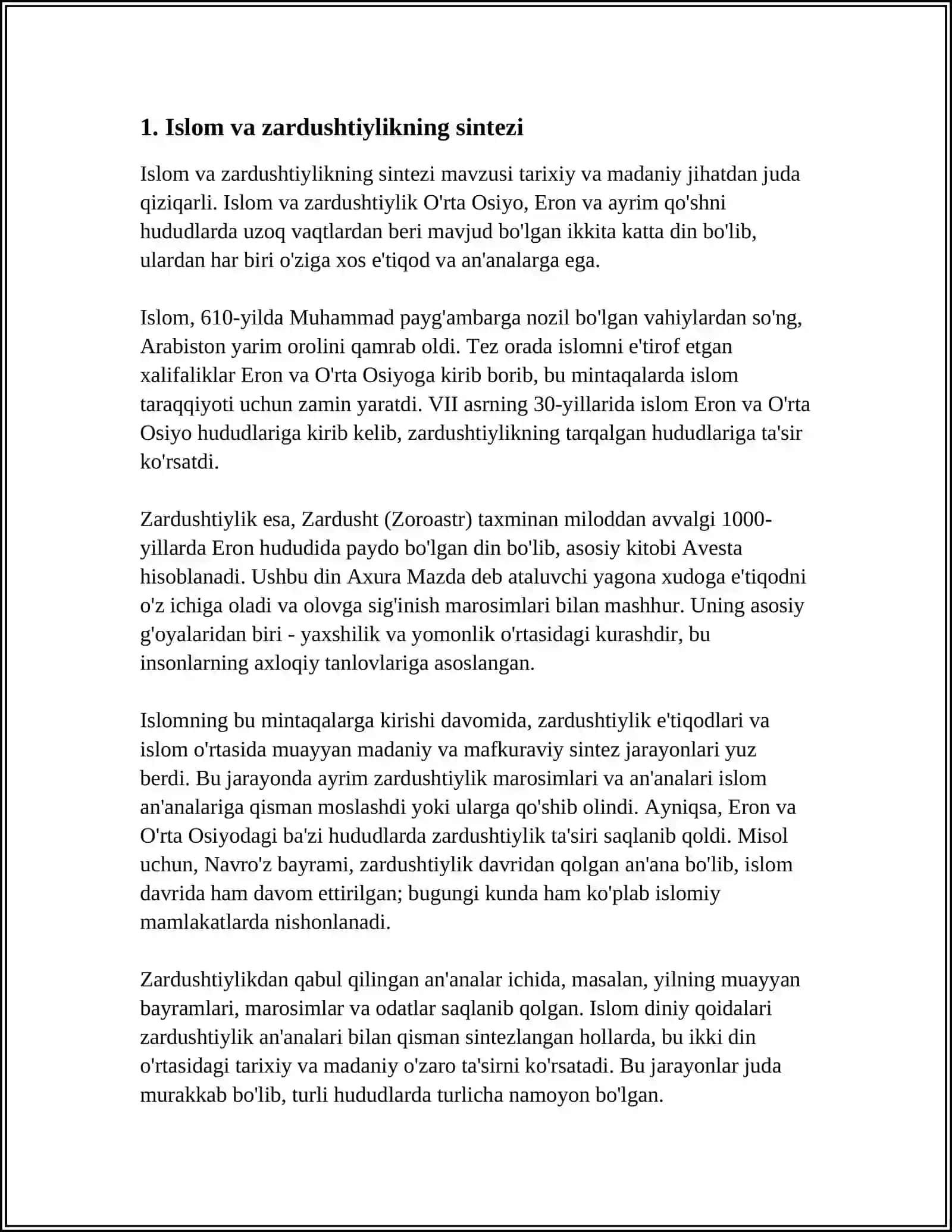 ISLOM VA BOSHQA DINIY AQIDALAR SINKRETLASHUVI NATIJASIDA SHAKLLANGAN DINIY TAʼLIMOTLAR TARIXI 3