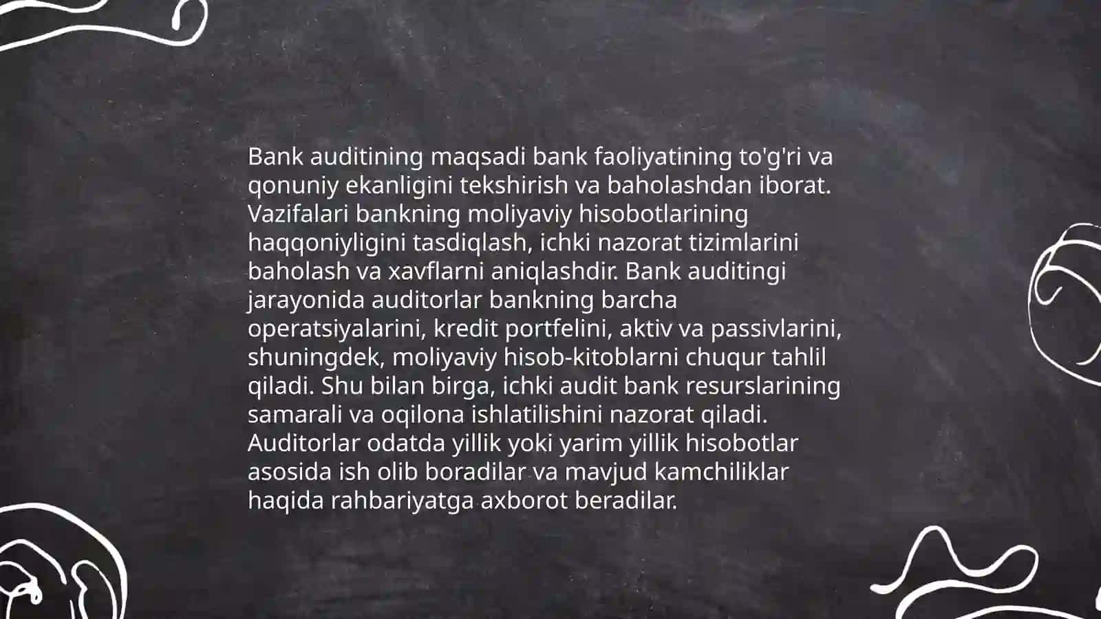 Bank auditi faning predmeti metodi va vazifalari 3
