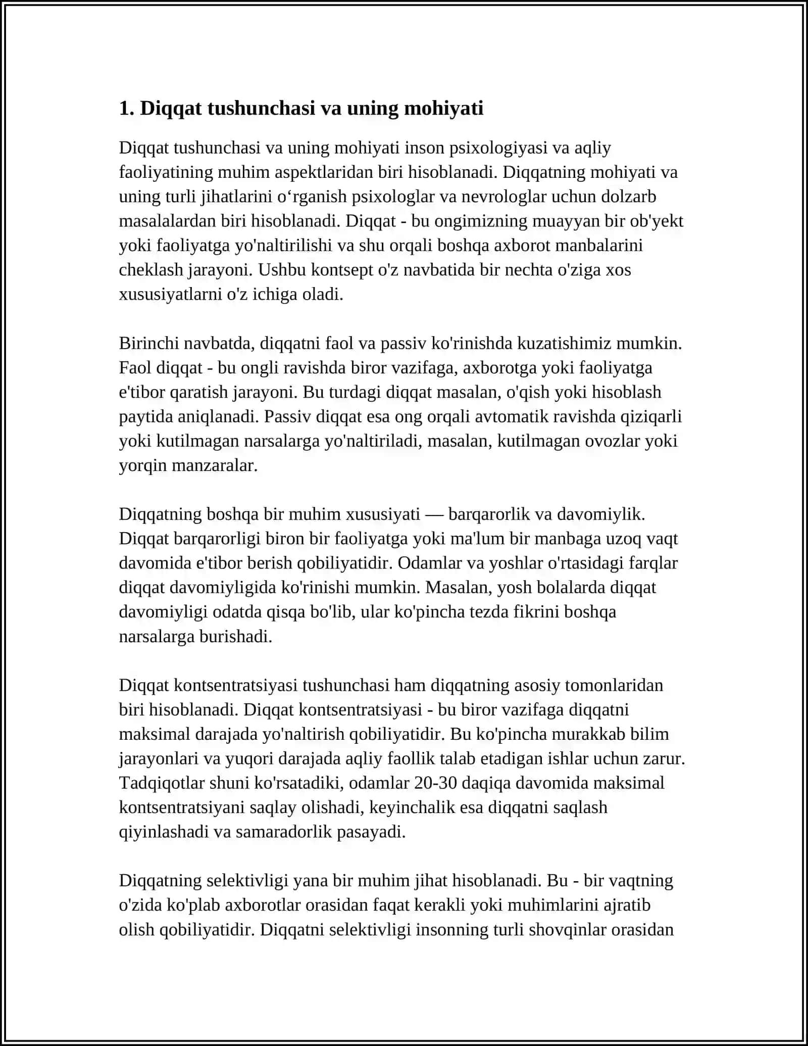 DIQQAT TURLARI VA UNING XUSUSIYATLARI 3
