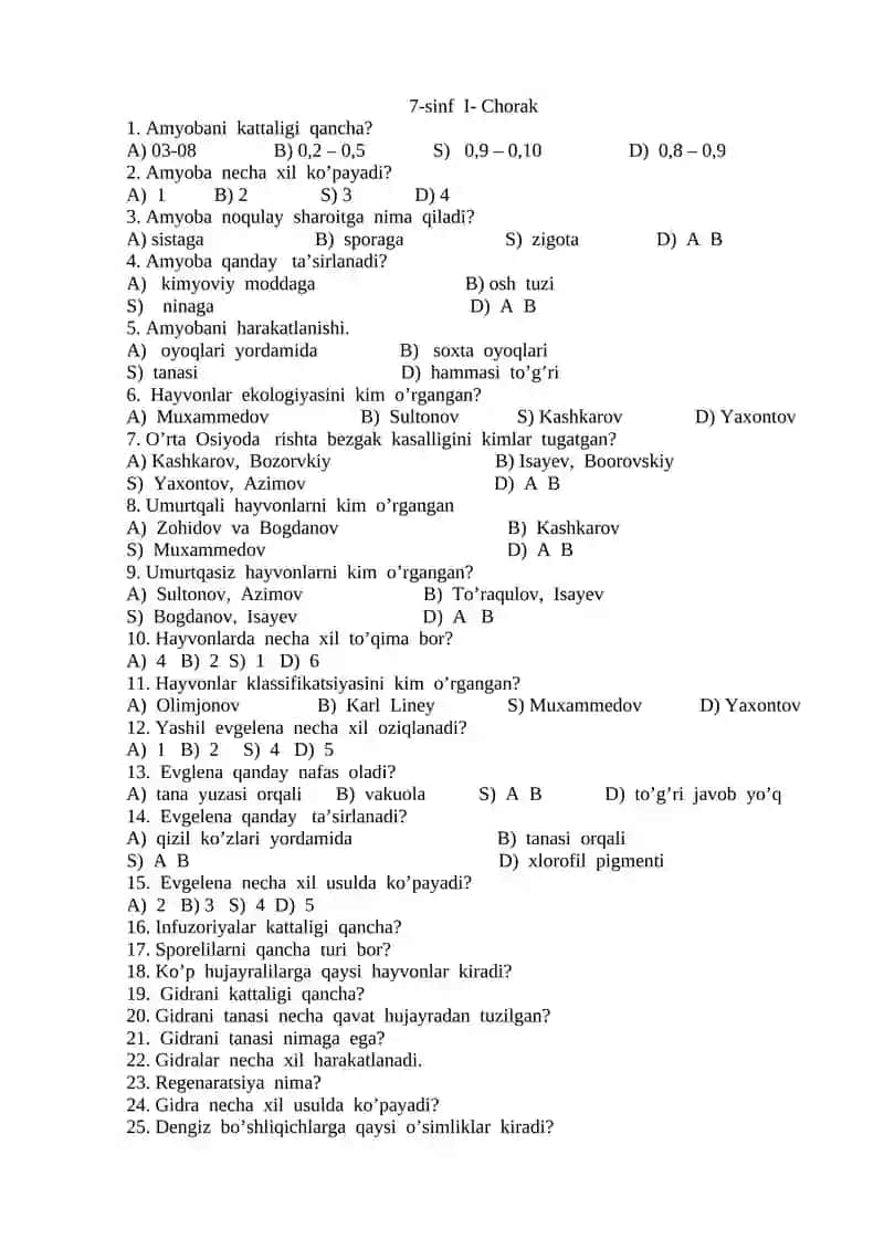 6-sinf Botanika I-chorak 3