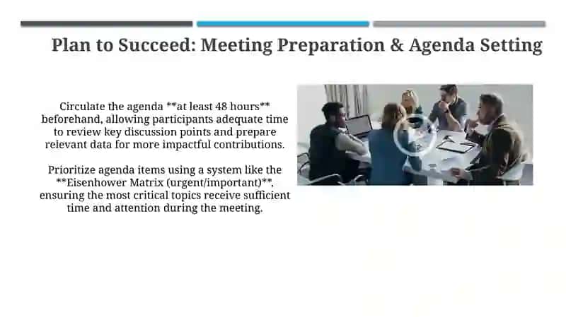 Plan to Succeed: Meeting Preparation & Agenda Setting 3