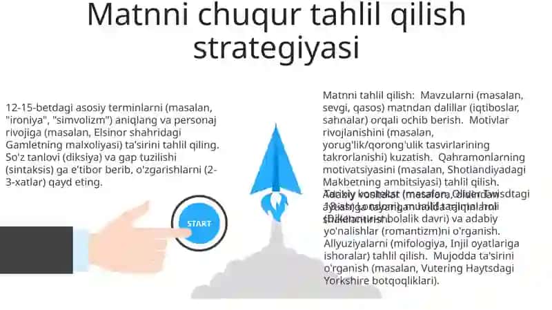 Badiiy asar matni ustida ishlash 3