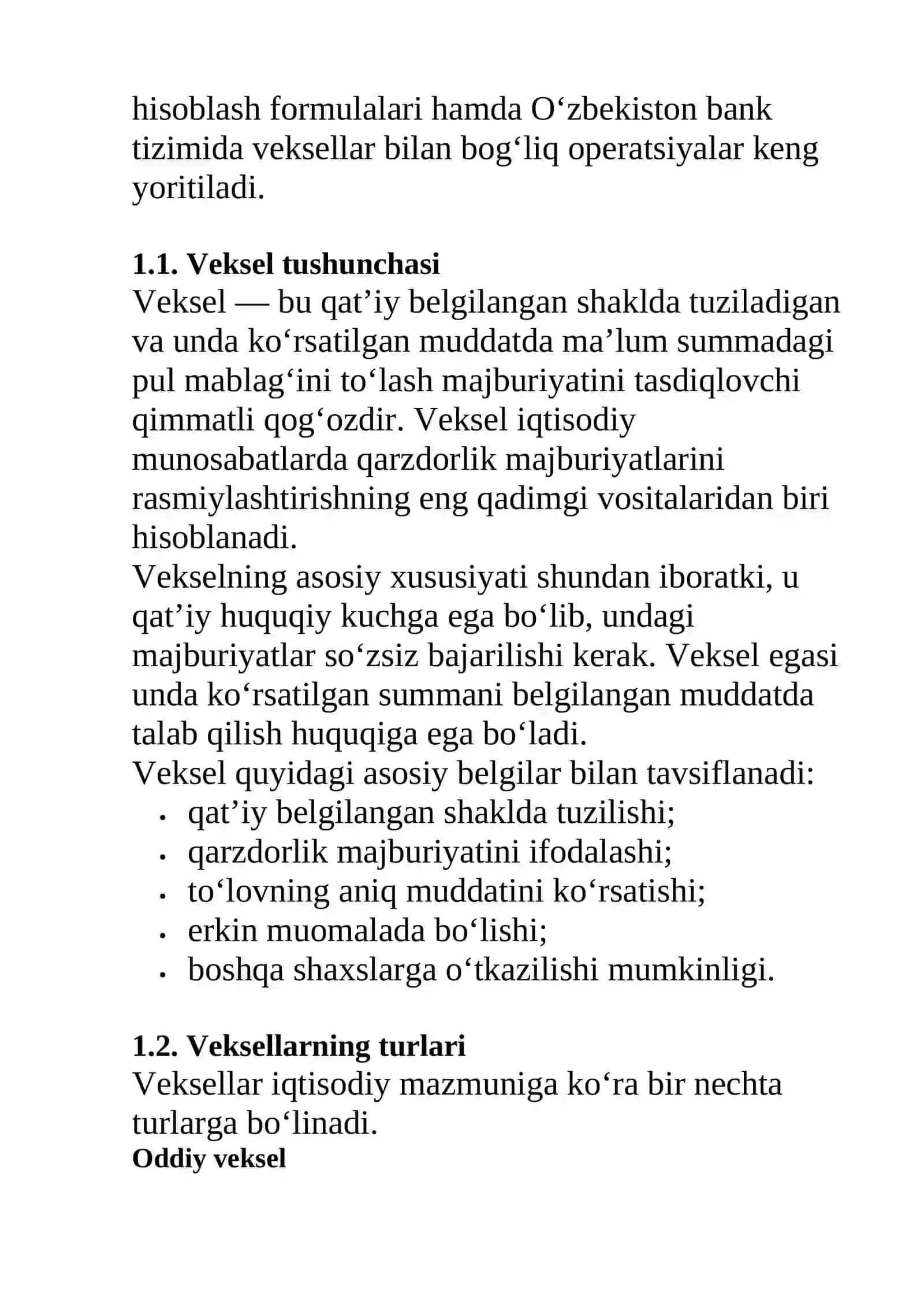 VEKSELLARNI DISKONT QILISH VA HISOBLASH 3