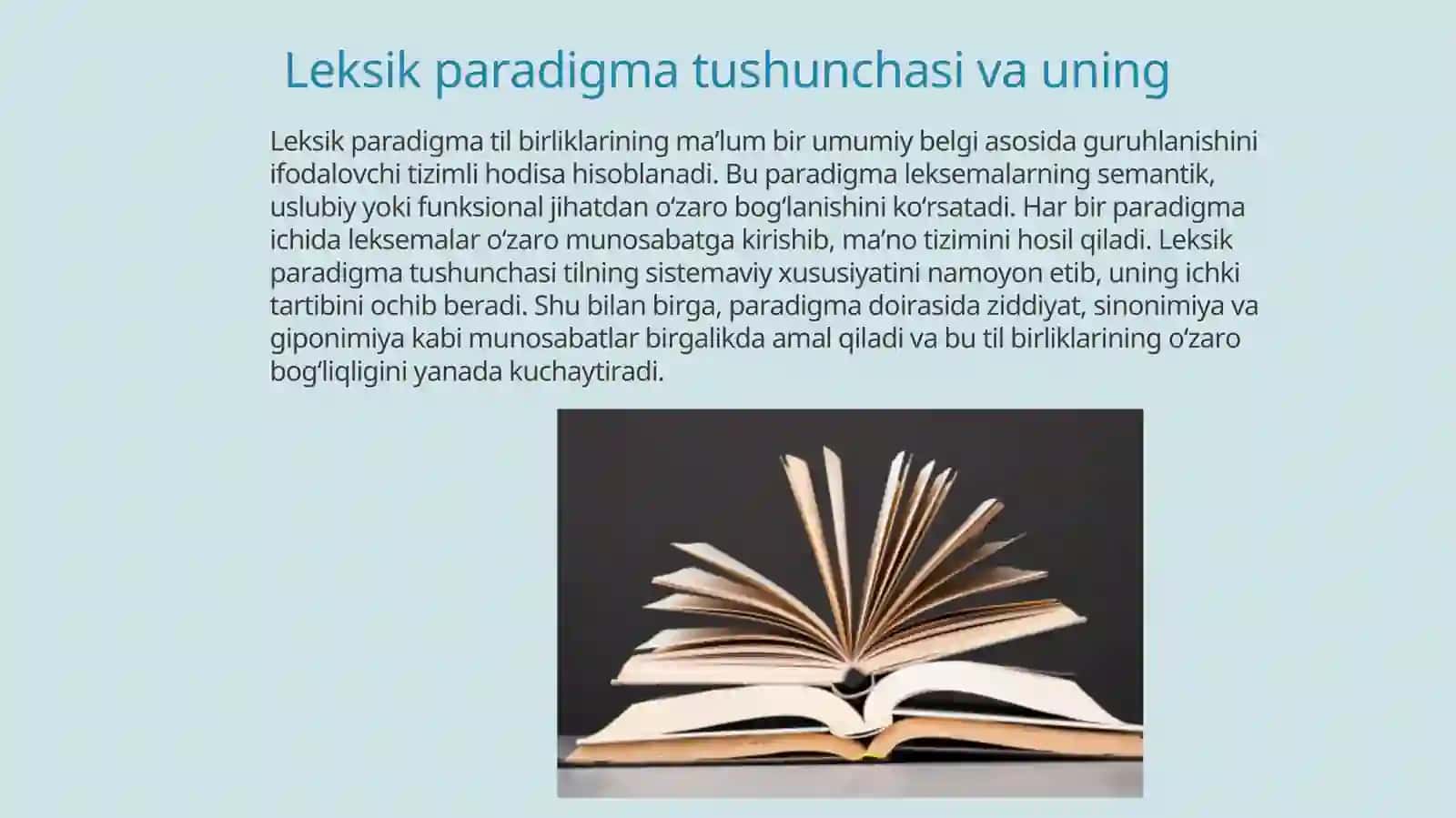 LEKSEMALARARO LISONIY ZIDDIYAT VA LEKSIK PARADIGMA 3