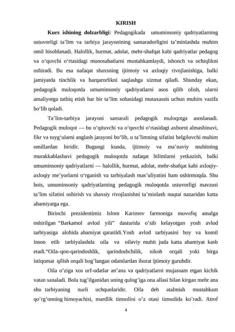 UMUMINSONIY QADRIYATLAR TUSHUNCHASI VA USTUVORLIGI 3