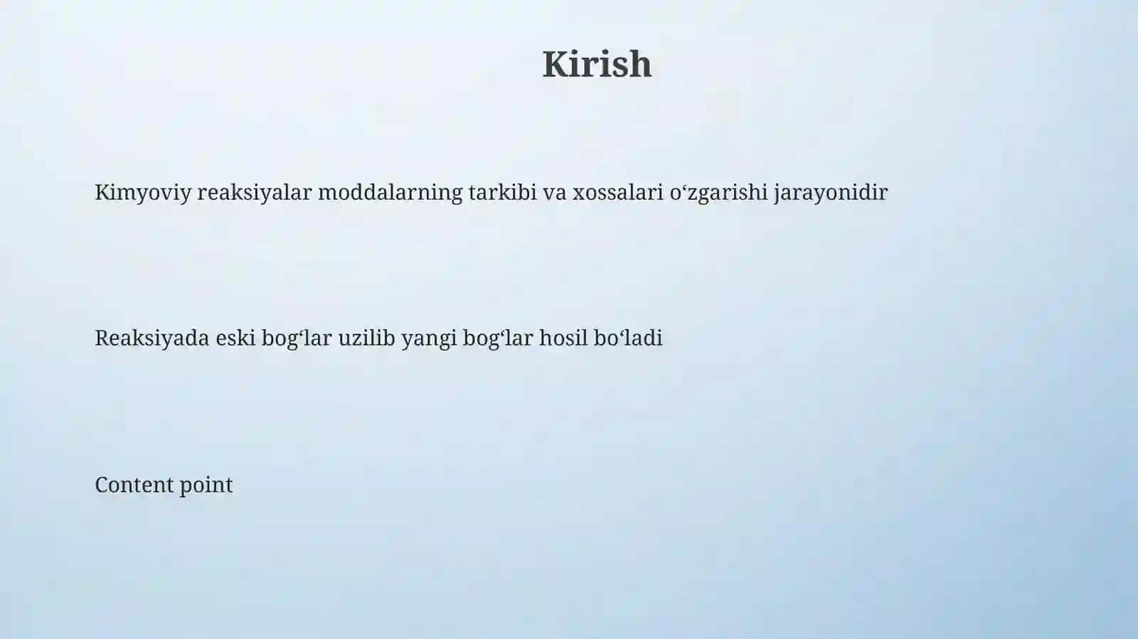 Kimyoviy reaksiyalar 3