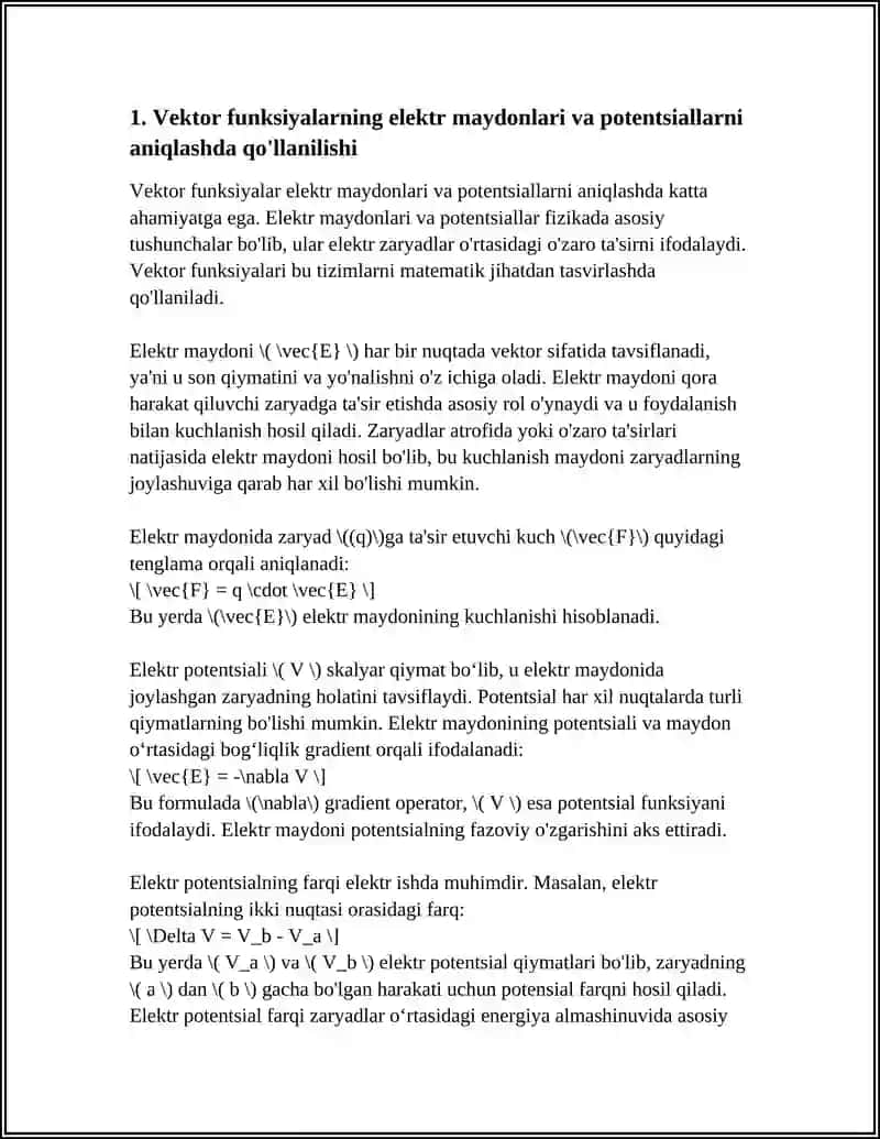 VEKTOR FUNKSIYALARNING ELEKTROTEXNIKA SOHASIDAGI TATBIQLARI 3