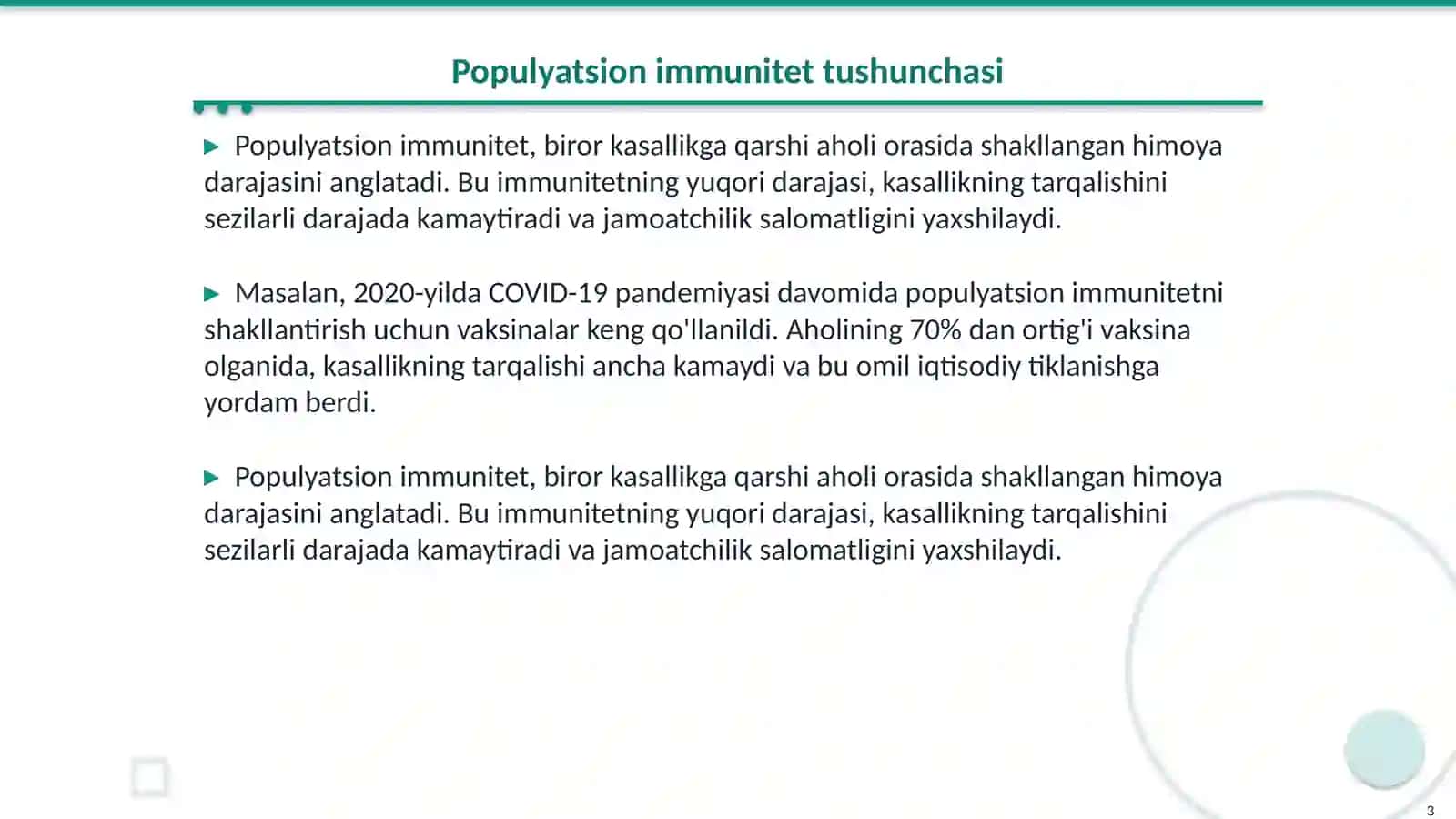 Aholi orasida populyatsion immunitetni shakllantirishning nazariy asoslari 3