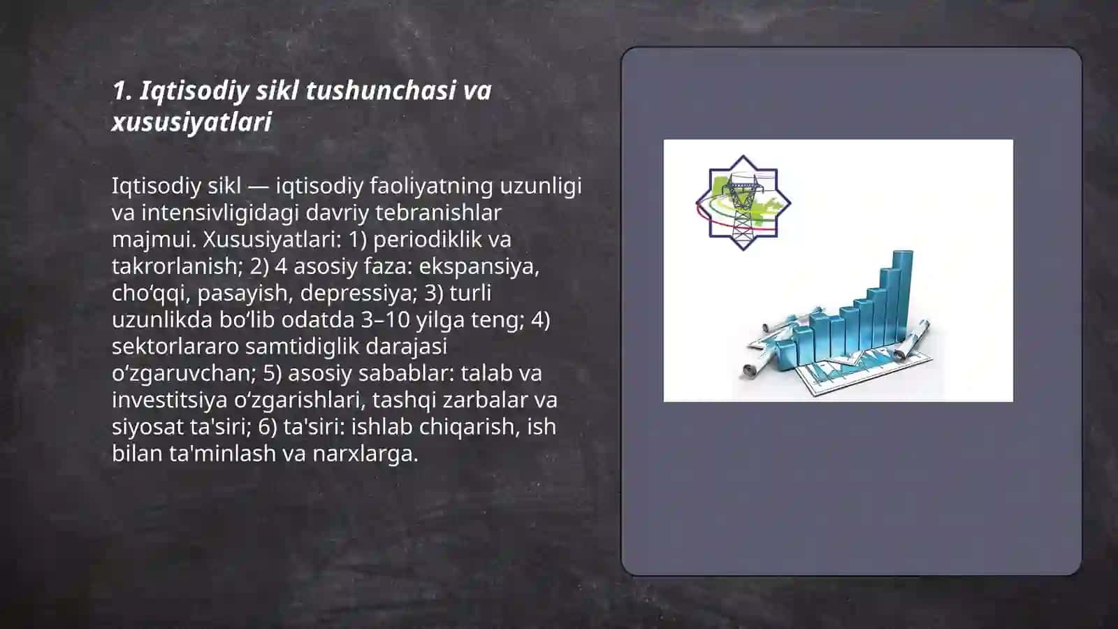 Iqtisodiyot siklliga va iqtisodiyotning siklligi 3