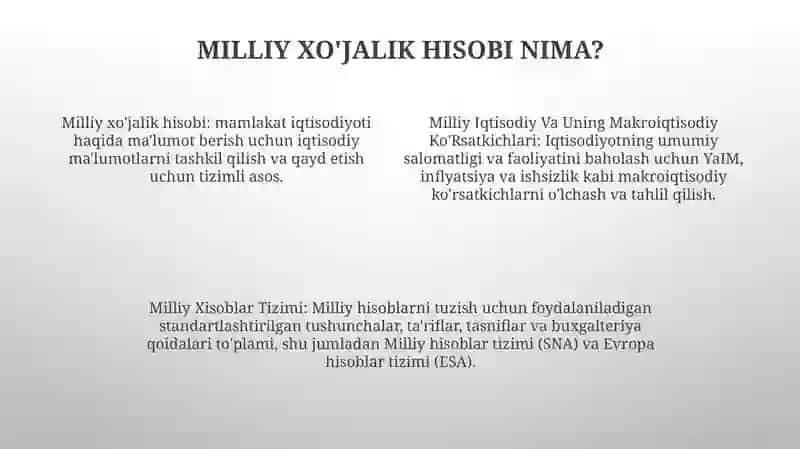 Milliy Hisoblar Tizimi 3