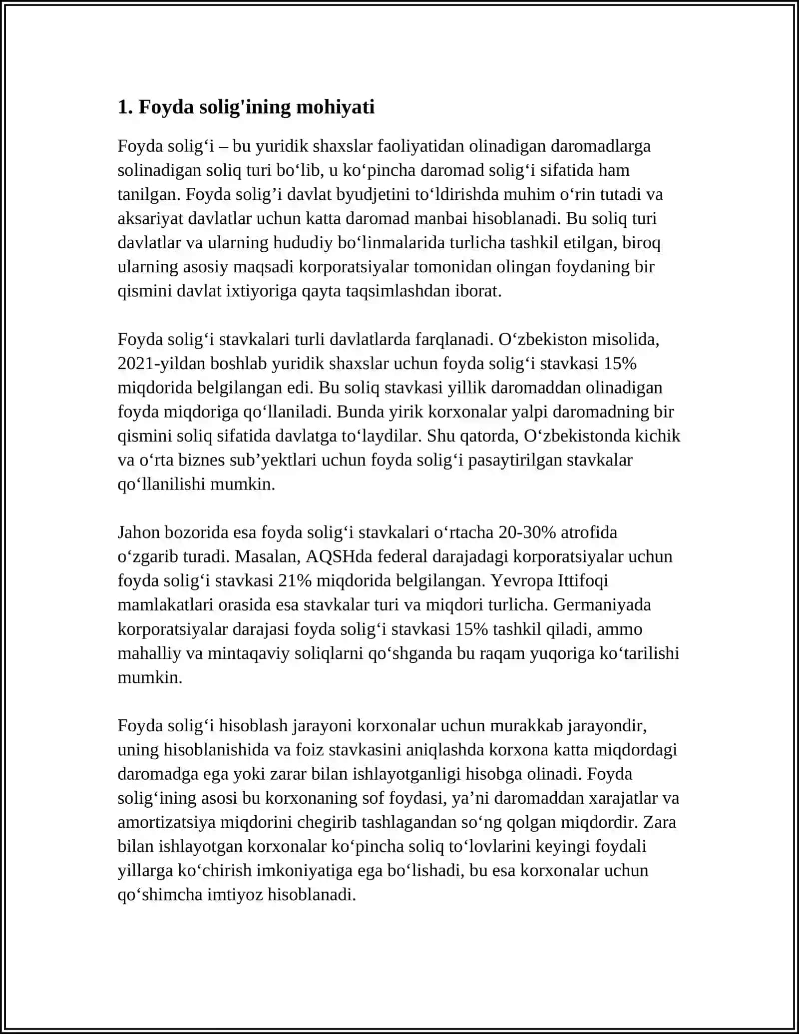 FOYDA SOLIG'INING JAMI DAROMADLARI TARKIBI HAMDA SOLIQ SSOLISHDA HISOBGA OLINMAYDIGAN DAROMADLAR 3