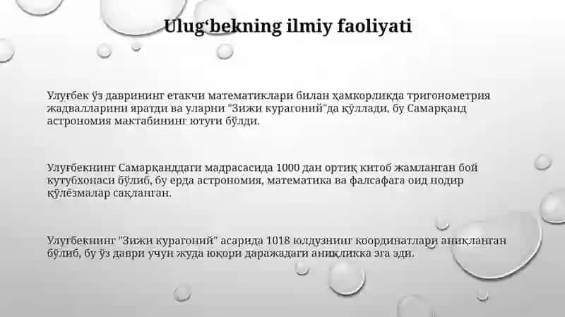 Mirzo Ulug'bek 3