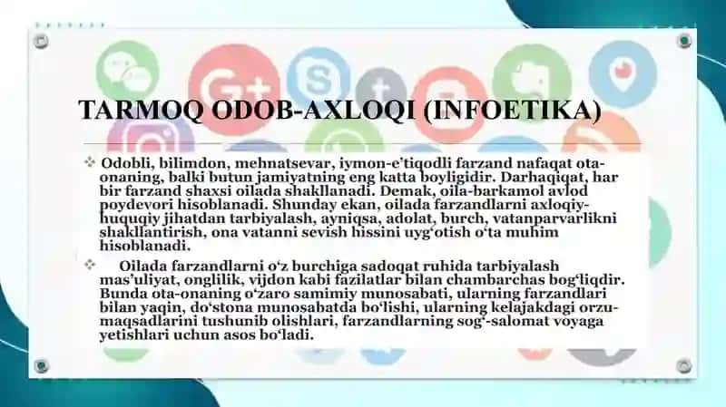 Tarmoq odob axloqi 3
