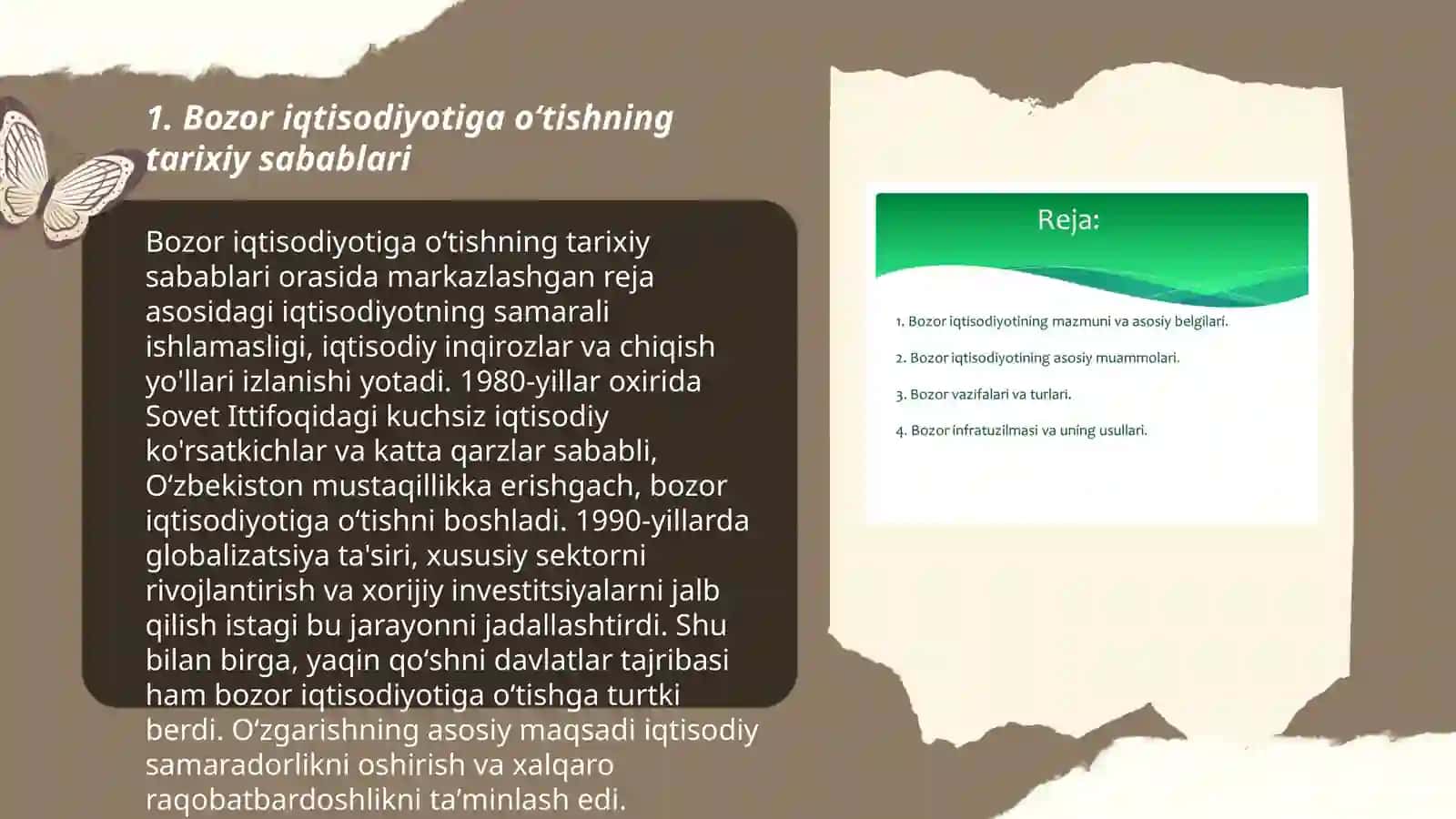 Oʻzbekistonning bozor iqtisodiyotiga oʻtishning zaruriyati va bozor iqtisodiyotining hozirgi holati 3