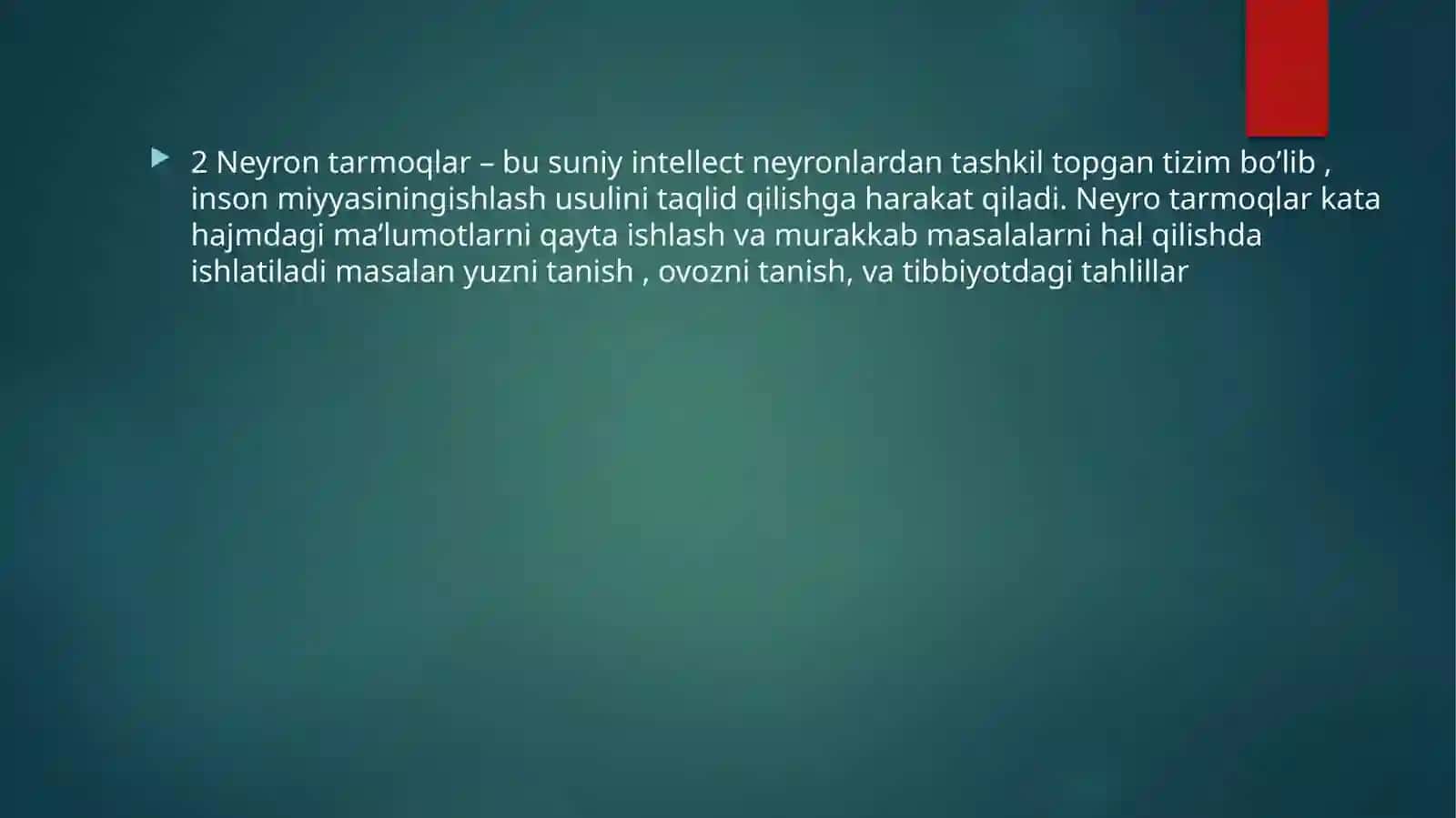 Sun’iy intellect(SI) 3