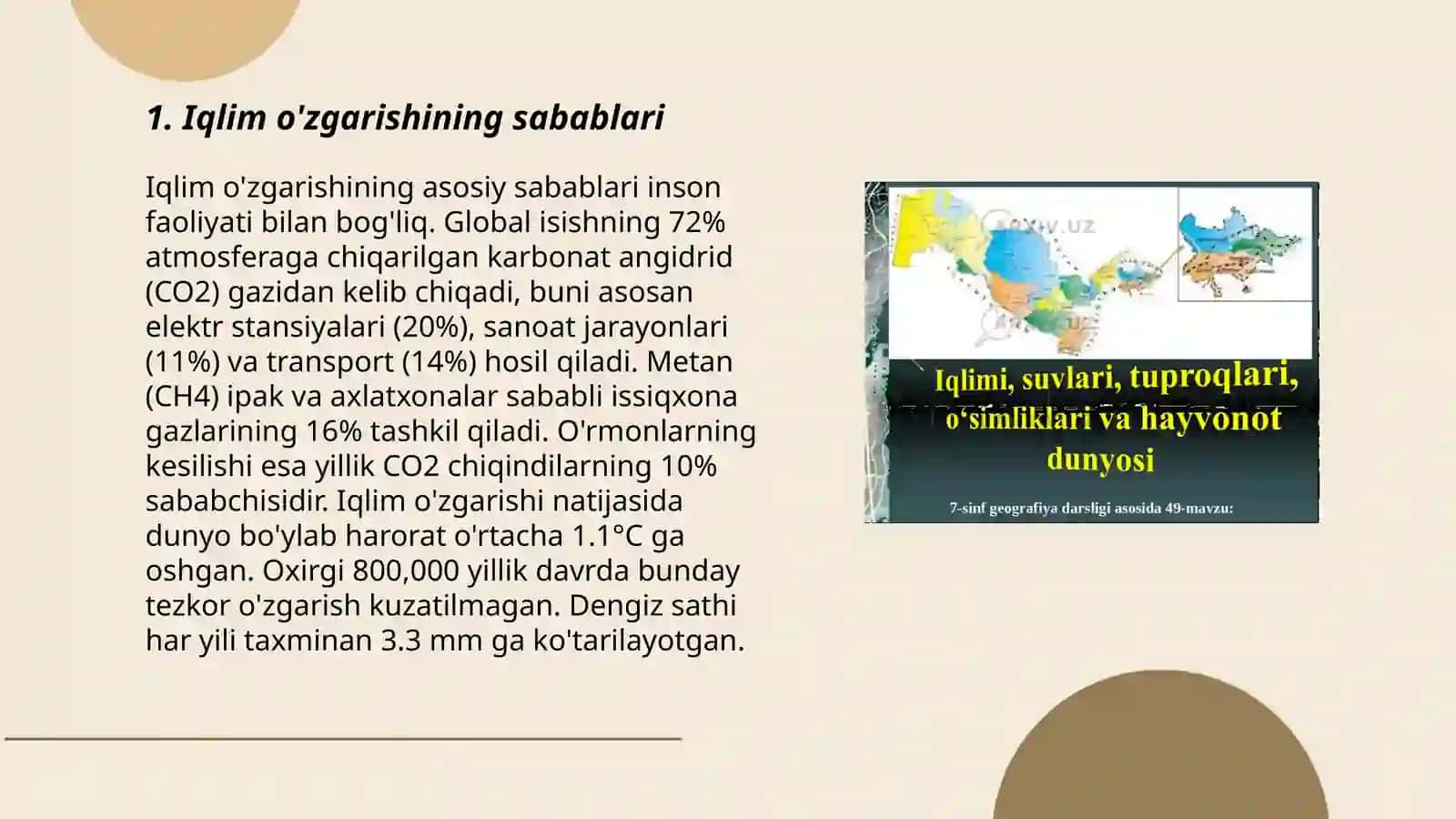 Iqlim o'zgarishi 3