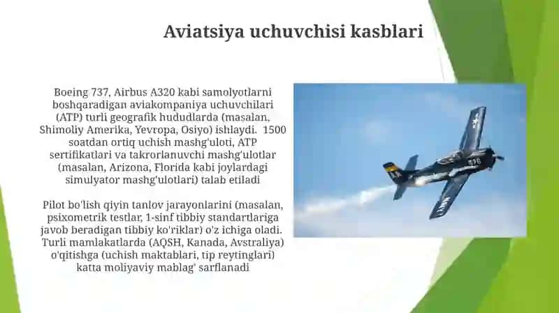 Aviatsiya uchuvchisi kasblari 3