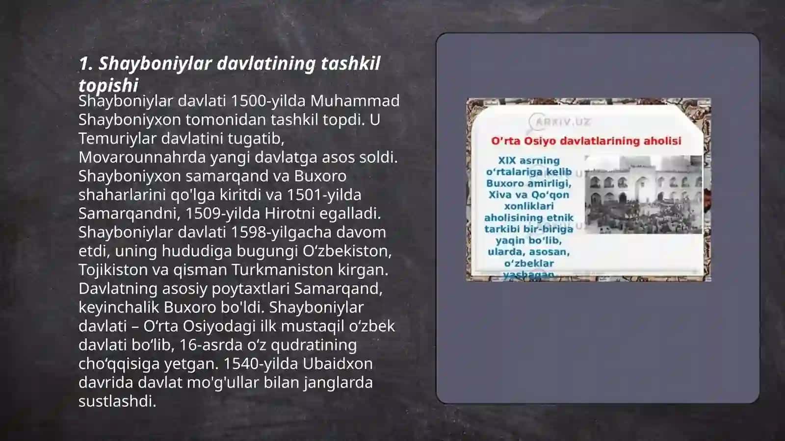 O'rta Osiyoning Shayboniylar, Ashtarxoniylar, Xiva xonligi davridagi tarixiy geografiyasi 3