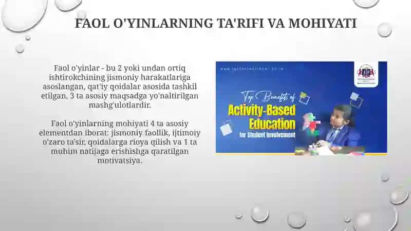 HarakatlioyinlarhaqidatushunchavapedagogikahamiyatiHarakatlioyinlarnitarbiyaviyjihati 3