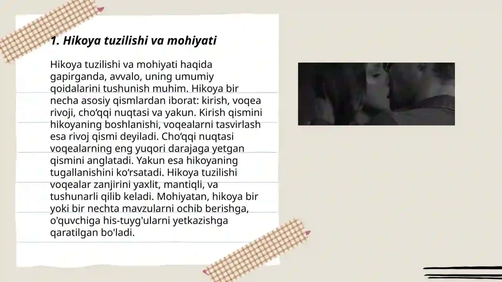 Hikoya tuzilishi va mohiyati 3