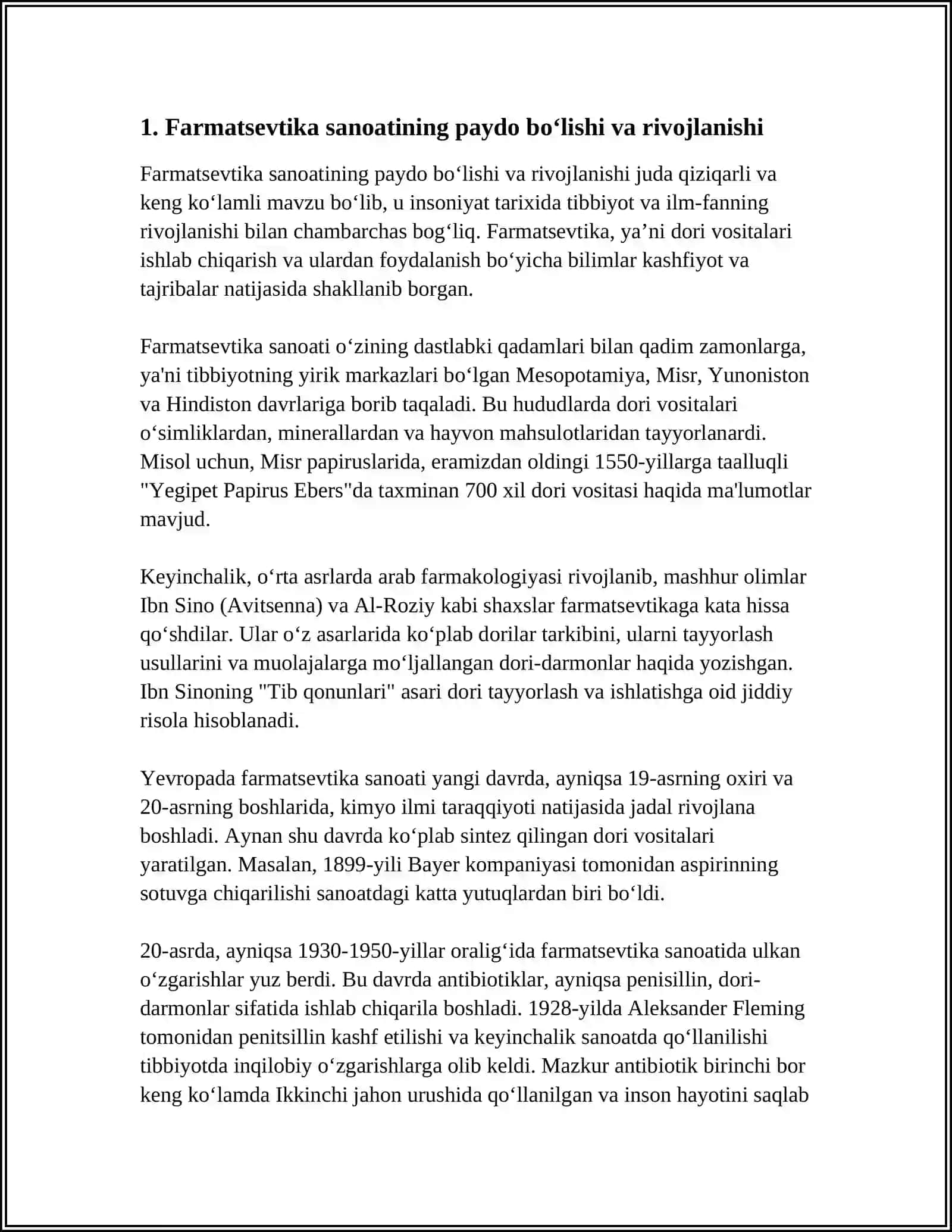 HOZIRGI ZAMON FARMATSEVTIKA MODULLARINING RIVOJLANISH TARIXI 3