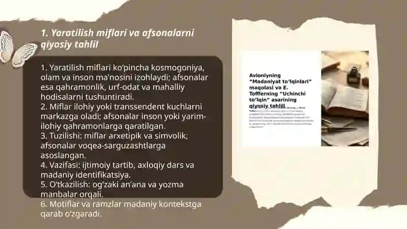 Mif va afsonalarni qiyosiy tahlil 3