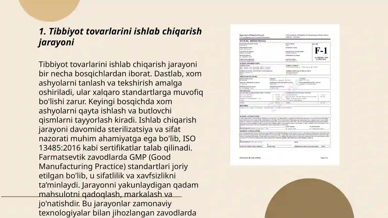 Tibbiyot tovarlarini ishlab chiqarish jarayoni 3
