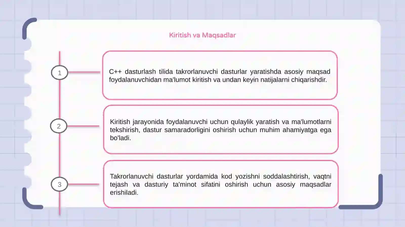C++ dasturlash tilida takrorlanuvchi dastur tuzish 3