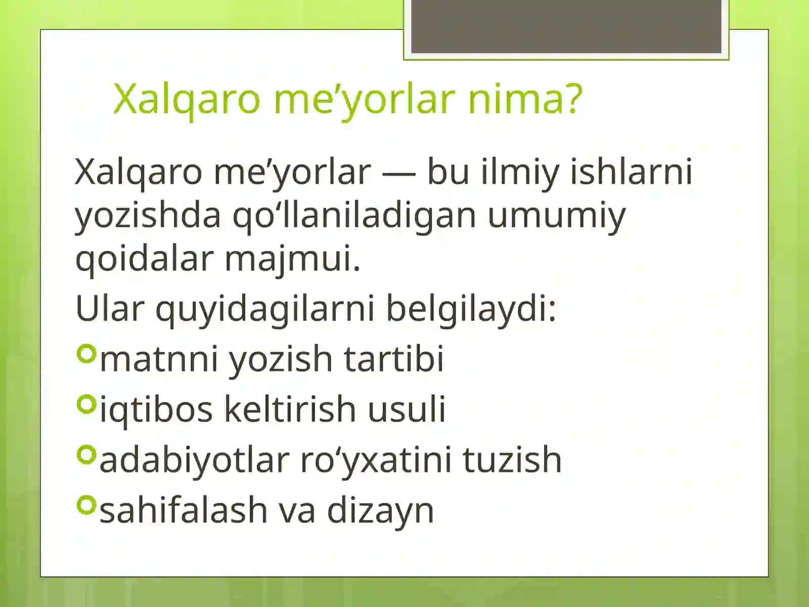 Ilmiy ishlarni rasmiylashtirishda xalqaro meʼyorlar 3
