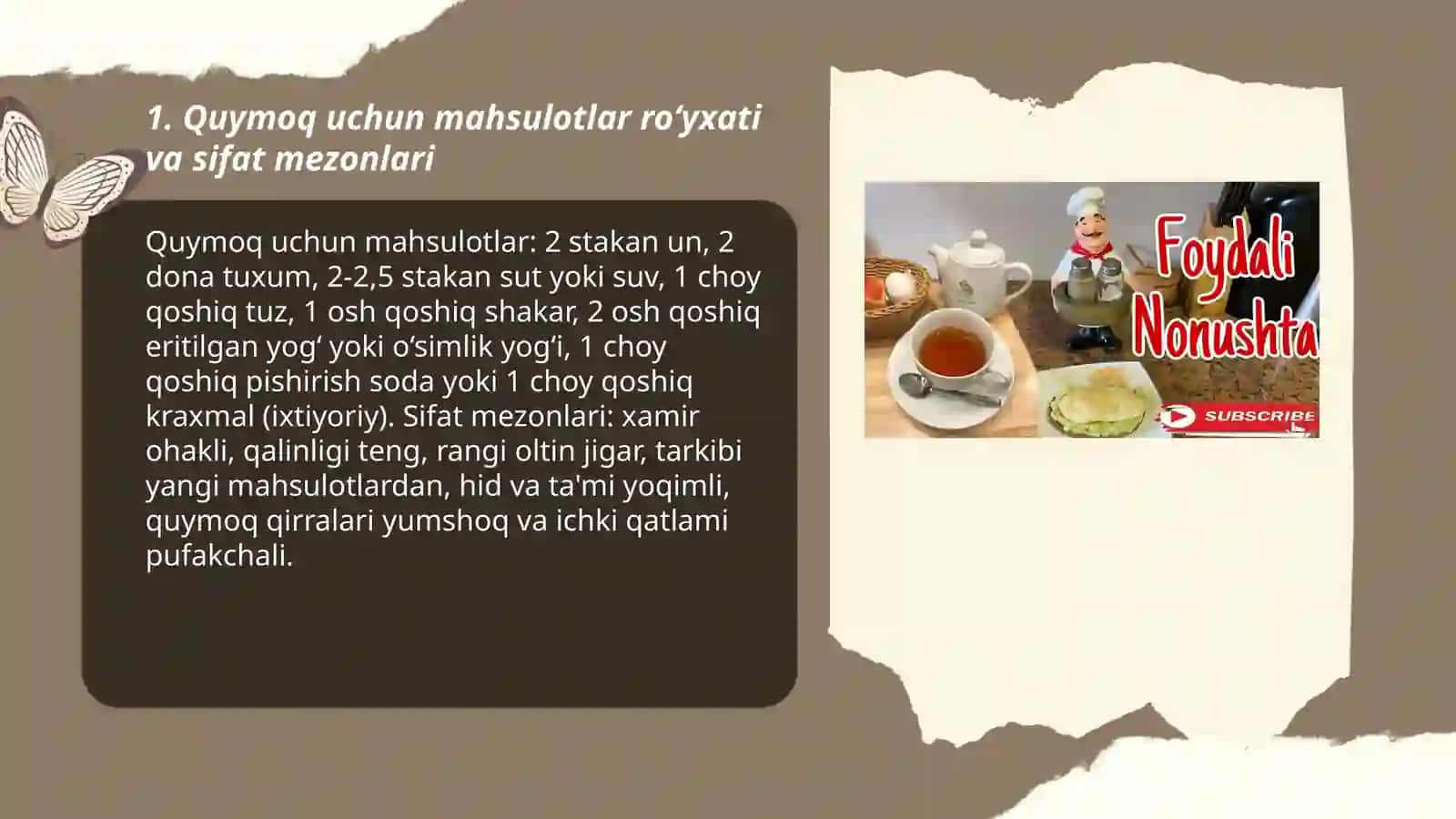 Quymoq tayyorlash tartibi va dasturxonga tortish. Ertalabki nonushta uchun dasturxon bezash 3