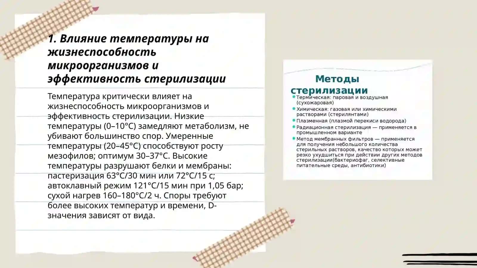 Влияние факторов внешней среды на микроорганизмы стерилизация дезинфекция асептика антисептика 3