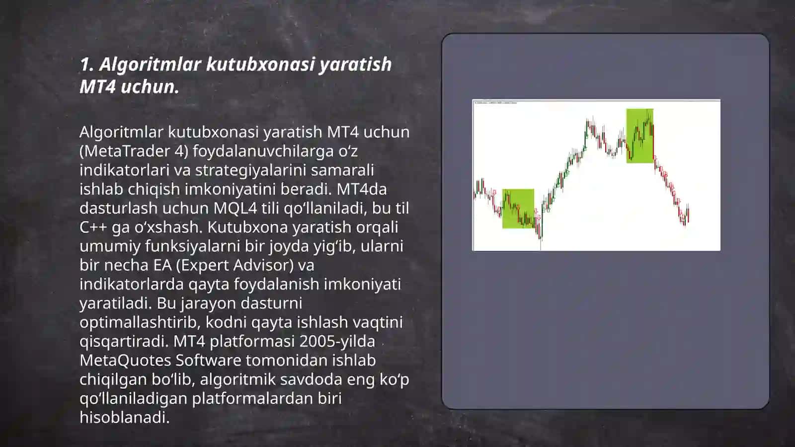 MT4. Algoritmlar kutubxonasi 3