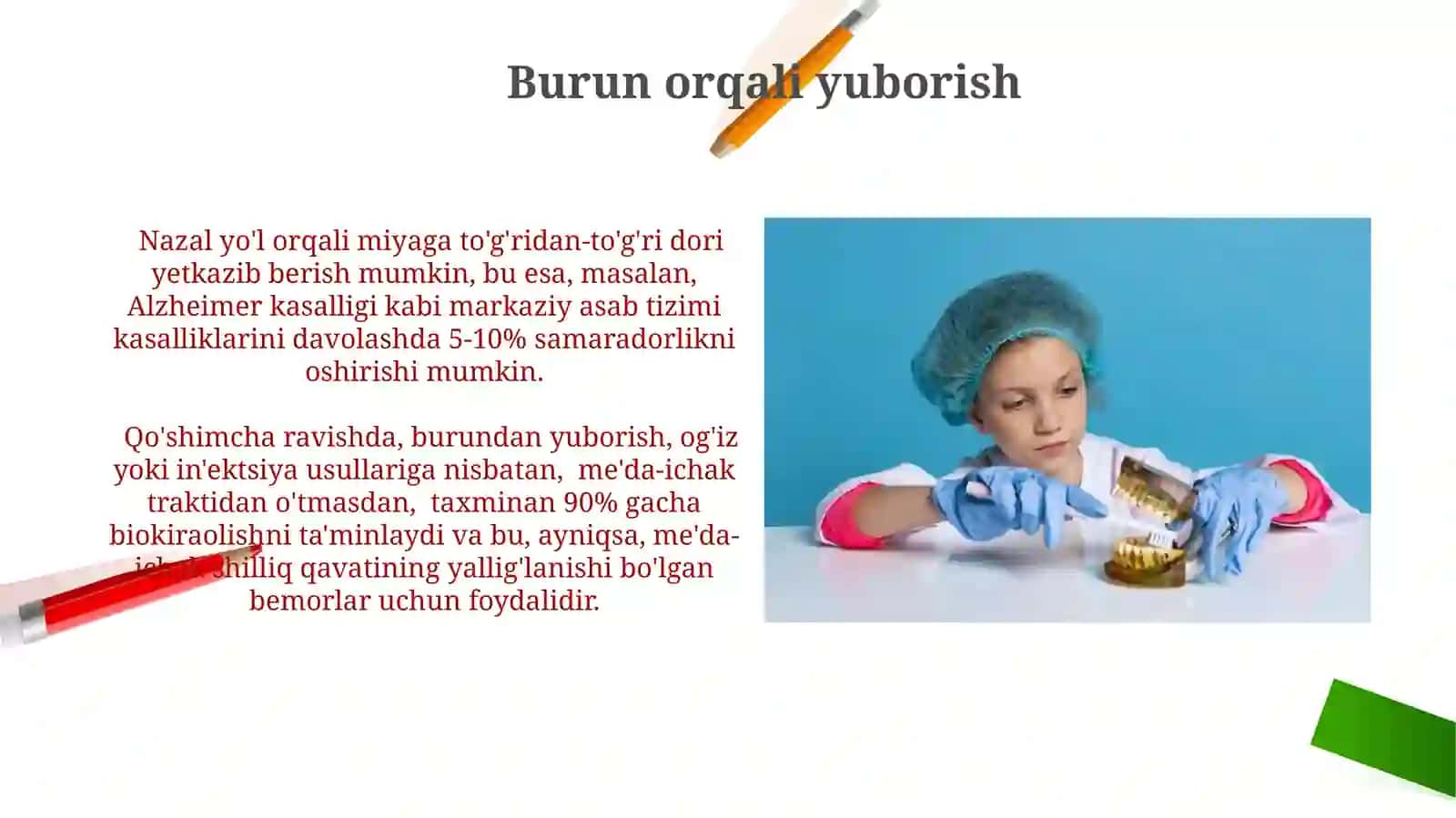 Dori moddalarni organizmga yuborish yoʻllari 3