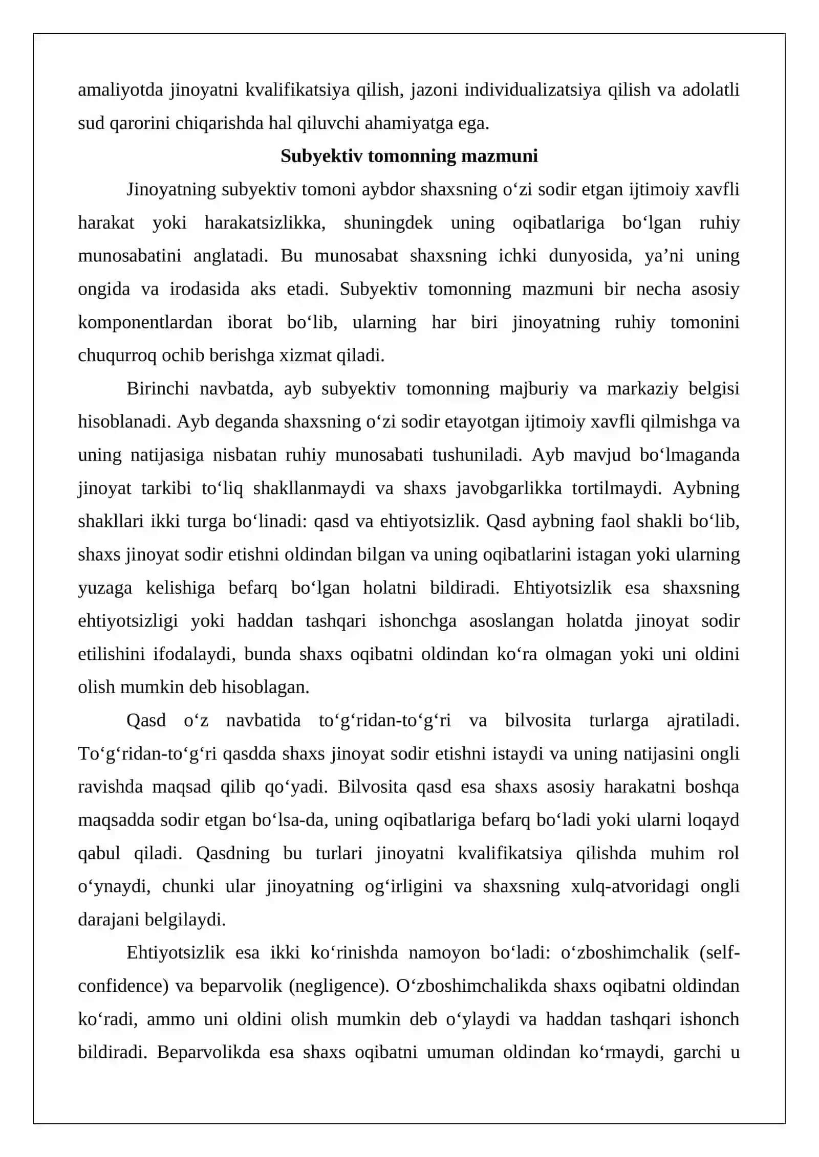 Jinoyatning subyektiv tomoni 3