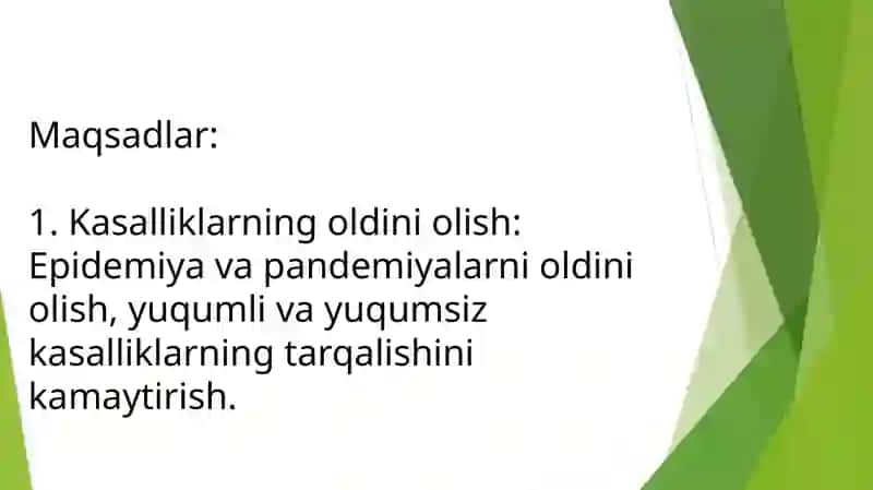 Tibbiy profilaktika markazlari va So'g'lomlashtirish markazlarining maqsadi va vazifalari 3