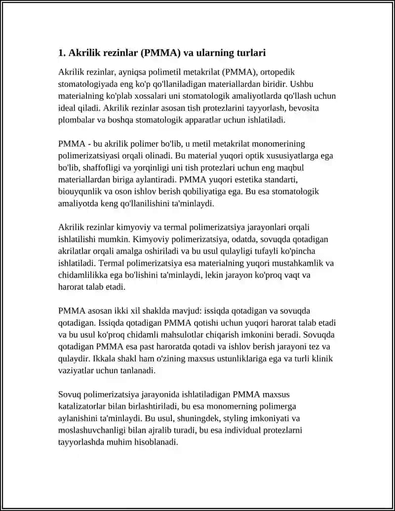 AKRILIK REZINLAR (PMMA) 3