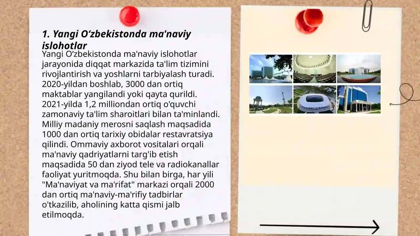 Yangi Oʻzbekistonda amalga oshiraloyotgan ma'naviy o'zgarishlar 3
